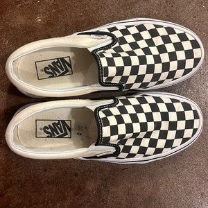 Vans checked slip on